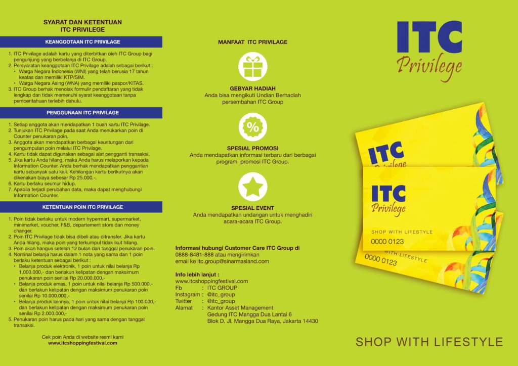 pendaftaran itc privilege itc shopping festival