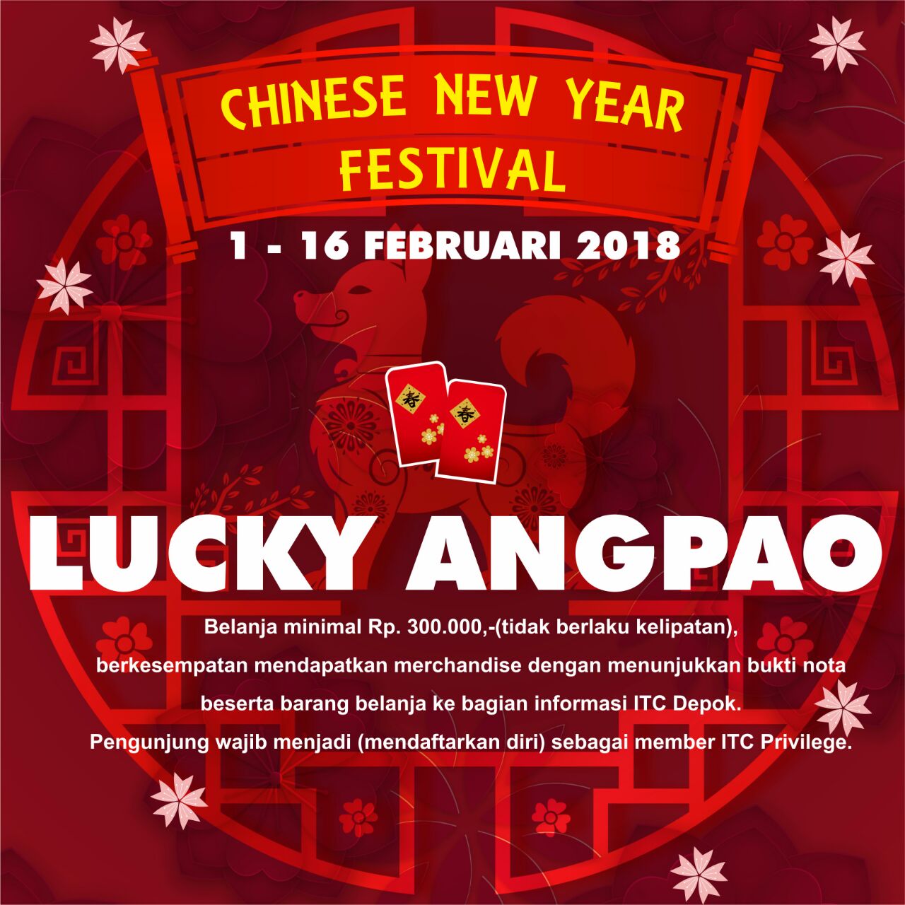 Lucky Angpao dari ITC Depok Khusus kamu di Imlek 2018