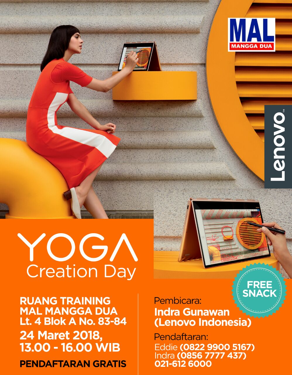 Yoga Creation Day di Mal Mangga  Dua  daftar sekarang gratis