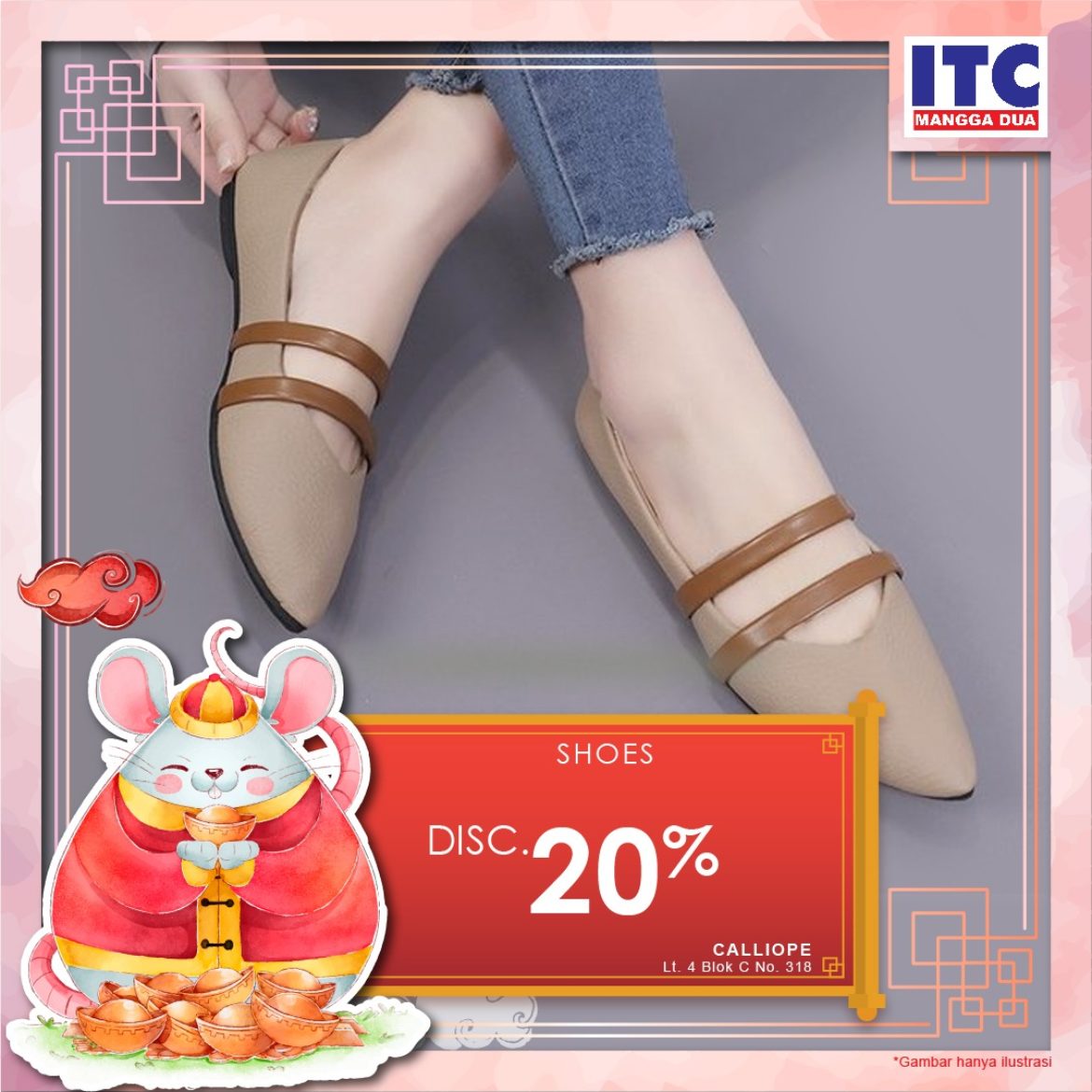 Potongan 20 Persen Sepatu Wanita Cantik Di Itc Mangga Dua Itc